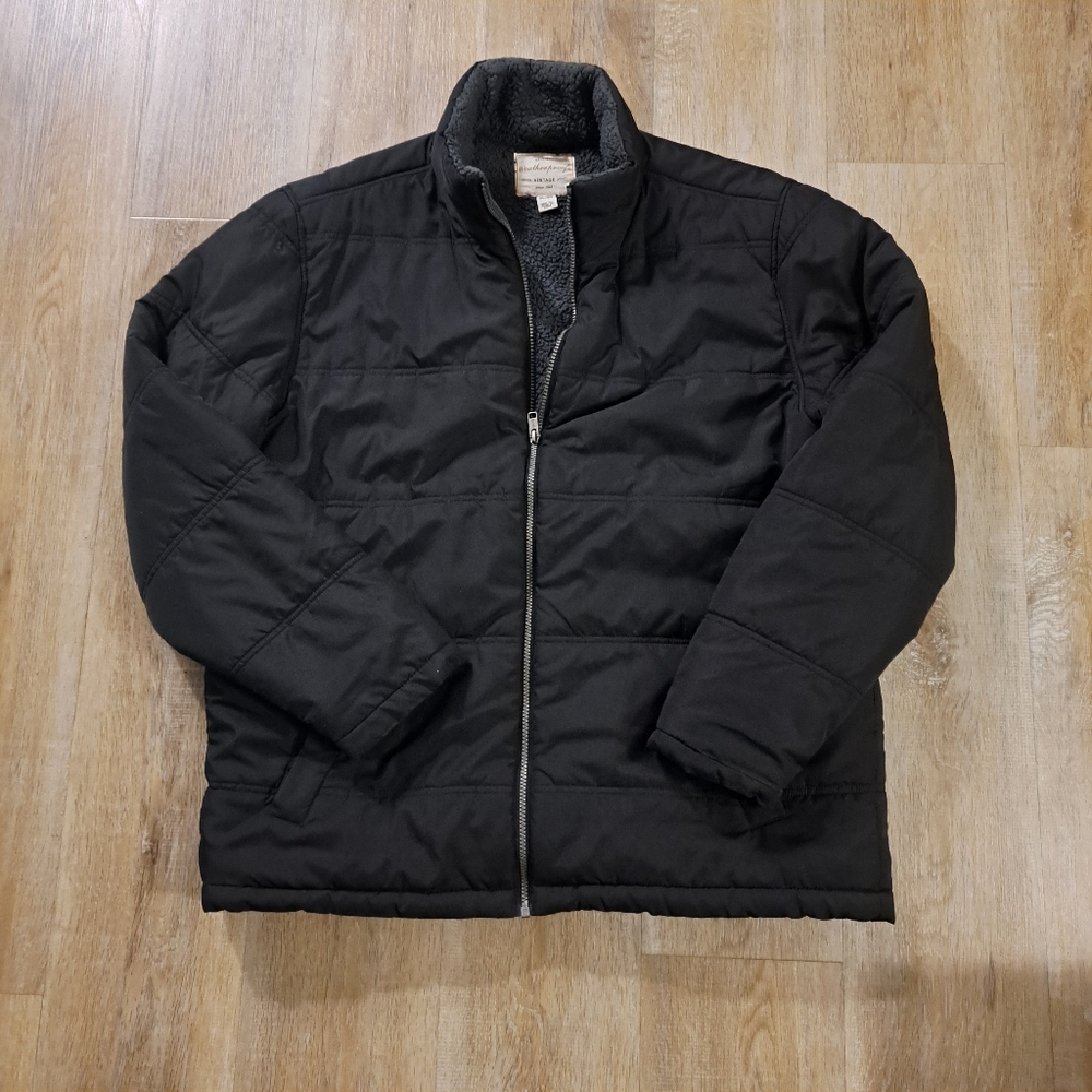 Weatherproof Vintage Men's Black Fleece Lined Puffer Jacket Size XL